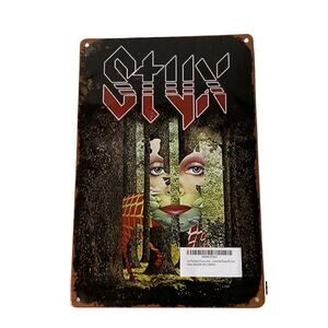 Styx The Grand Illusion Metal Wall Art Sign Retro Rock Music Decor